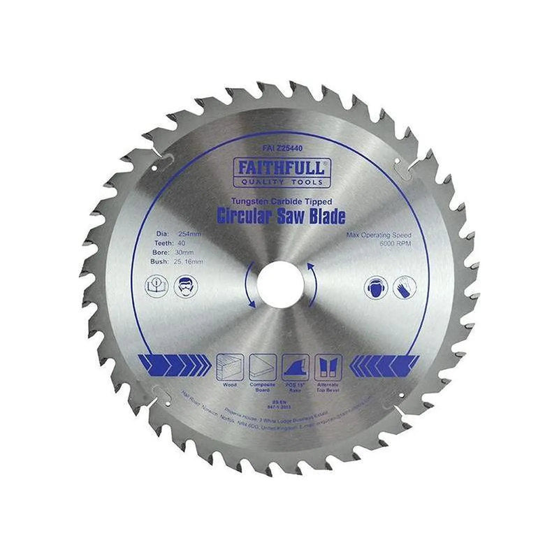 Faithfull TCT Circular Saw Blade 254 x 30mm x 40T POS