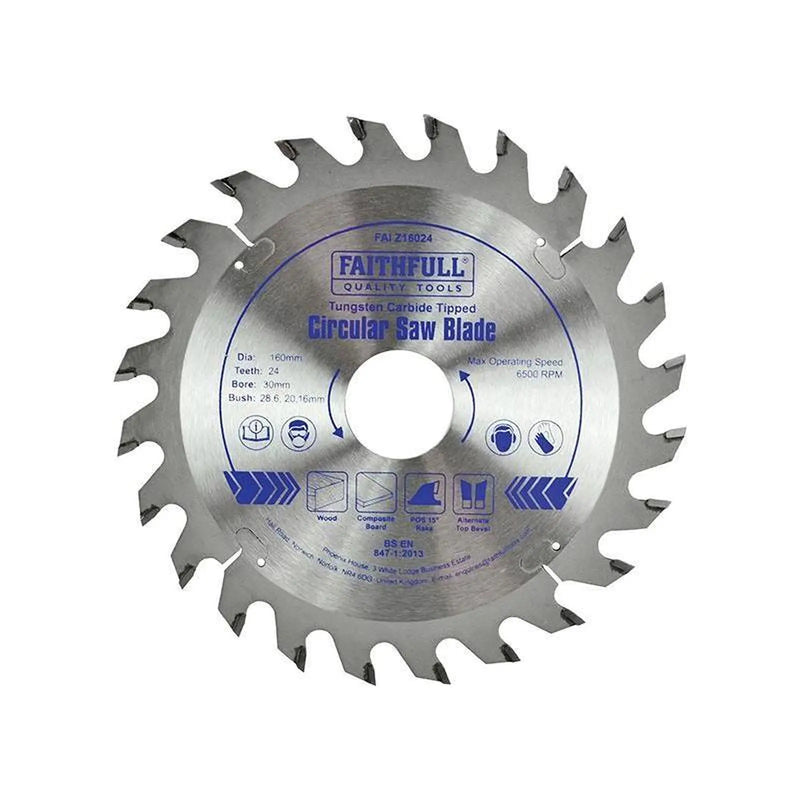 Faithfull TCT Circular Saw Blade 160 x 30mm x 24T POS