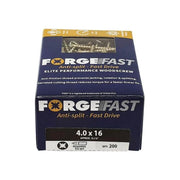 Forgefix ForgeFast Pozi Compatible Elite Performance Wood Screw ZY 4.0 x 16mm Box 200