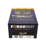 Forgefix ForgeFast Pozi Compatible Elite Performance Wood Screw ZY 4.5 x 40mm Box 200