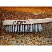 Faithfull Heavy-Duty Stainless Steel Scratch Brush, 4 Row