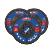 Faithfull Zirconia Abrasive Jumbo Flap Disc 115 x 22mm 120 Grit (3 Pack)