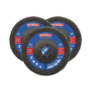 Faithfull Zirconia Abrasive Jumbo Flap Disc 125 x 22mm 40 Grit (3 Pack)