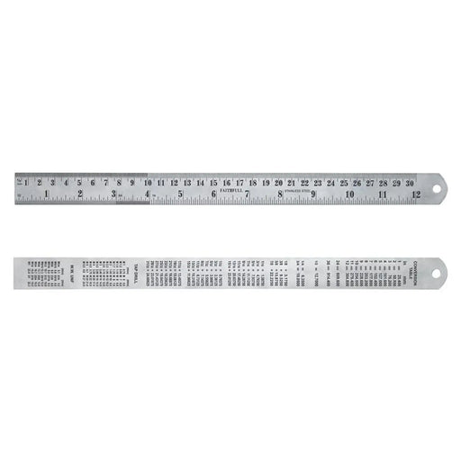 Faithfull Steel Rule 300mm / 12in x 25mm