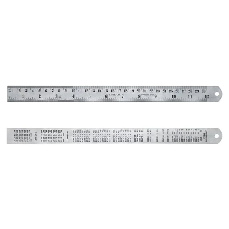 Faithfull Steel Rule 300mm / 12in x 25mm