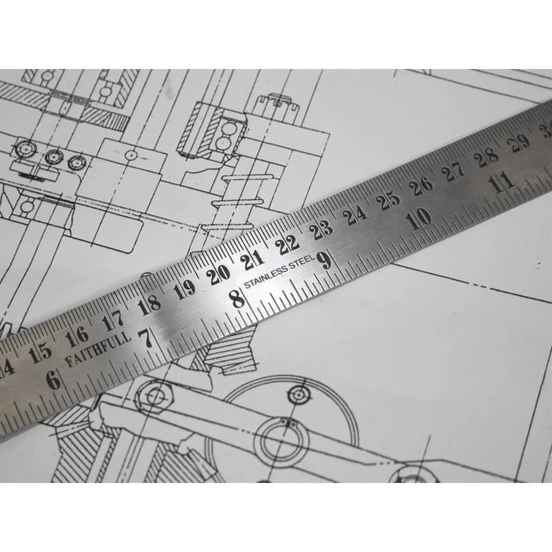Faithfull Steel Rule 300mm / 12in x 25mm