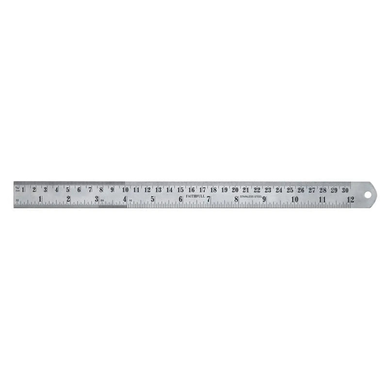 Faithfull Steel Rule 300mm / 12in x 25mm