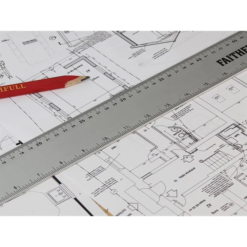 Faithfull Aluminium Flat Rule 1m/39in