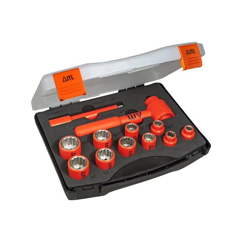 Itl Insulated Insulated 3/8in Drive Socket Set, 12 Piece