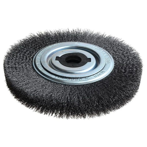 Lessmann Wheel Brush D250mm x W30-35 x 100 Bore Steel Wire 0.30 + Adaptors Set 4 +1