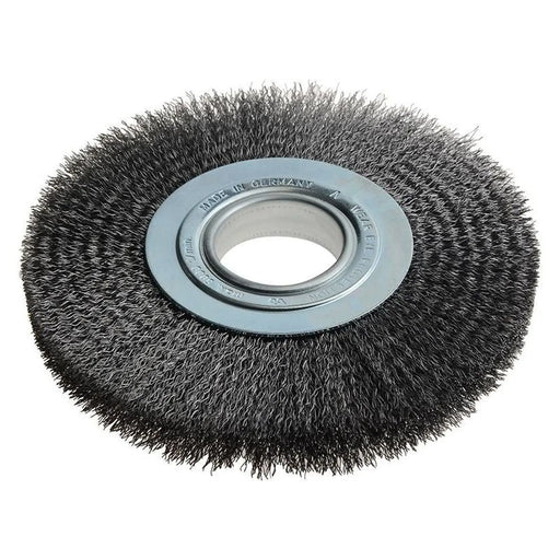 Lessmann Wheel Brush D200mm x W24-27 x 50 Bore Steel Wire 0.35 + Adaptors Set 3