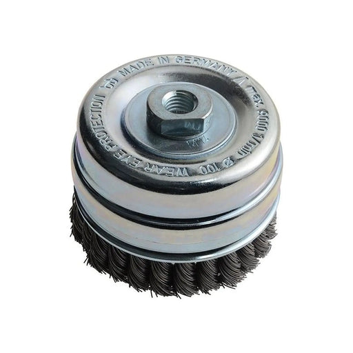 Lessmann Knot Cup Brush 100mm M14x2.0, 0.50 Steel Wire*