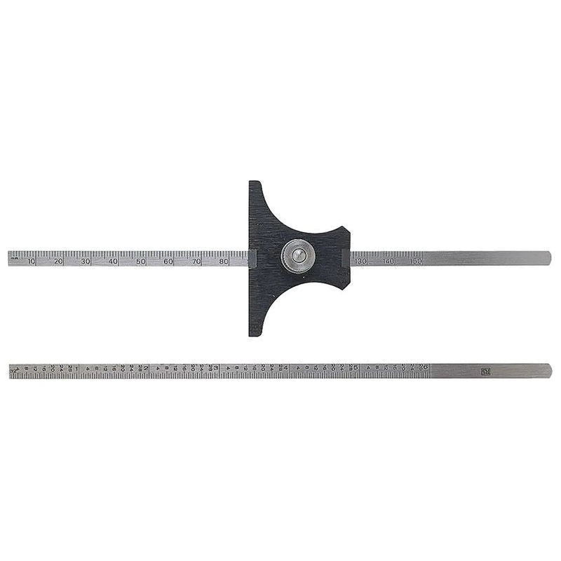 Moore & Wright Reversible Base Depth Gauge Metric/Imperial 0-6in