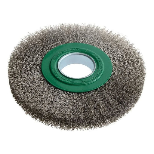Lessmann Wheel Brush D200mm x W24-27 x 50 Bore Stainless Steel Wire 0.30