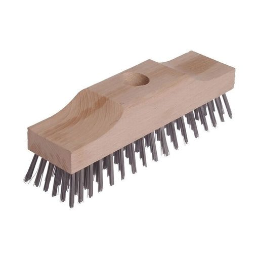 Lessmann Raised Wooden Stock Broom Head 6 Row Steel Wire 220 x 60mm