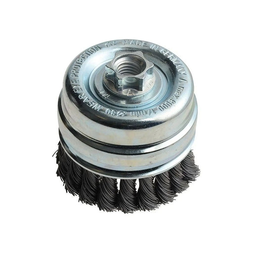 Lessmann Knot Cup Brush 80mm M14x2, 0.50 Steel Wire*