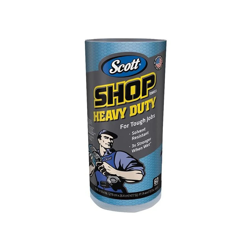 Kimberley Clarke SCOTT® Blue Heavy-Duty Shop Cloth Roll