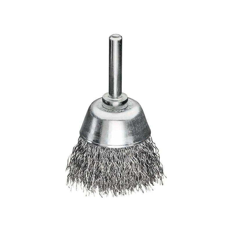 Lessmann Cup Brush with Shank D50mm x H20mm, 0.30 Steel Wire