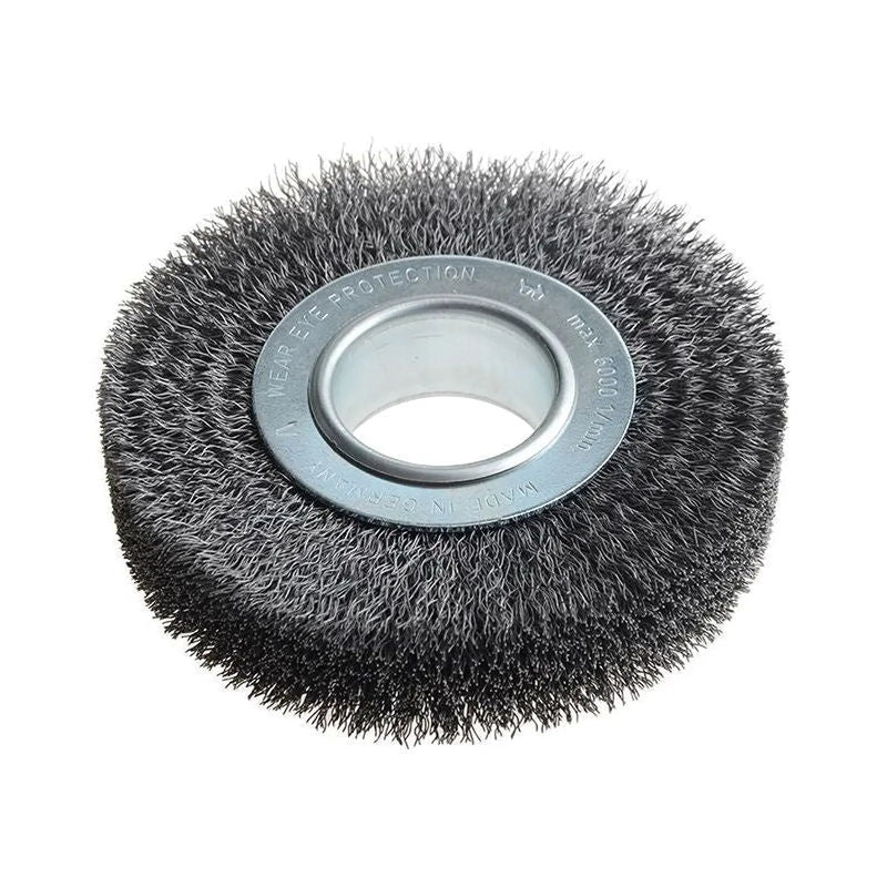 Lessmann Wheel Brush D125mm x W29-31 x 40 Bore Steel Wire 0.30 + Adaptors Set 2