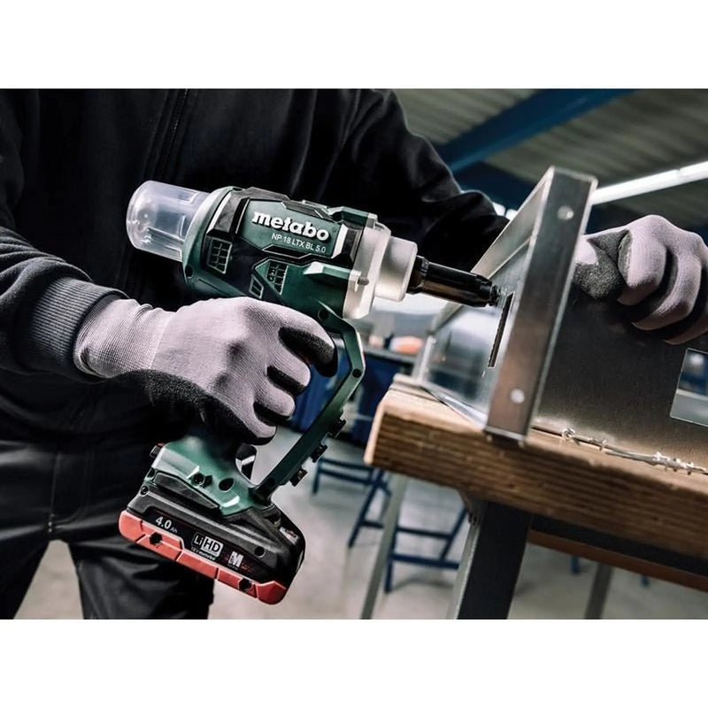 Metabo NP 18 LTX BL 5.0 Brushless Rivet Gun + metaBOX 18V Bare Unit