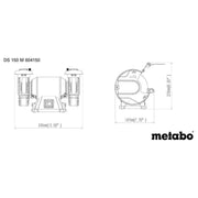 Metabo DS 150 M Bench Grinder 370W 240V
