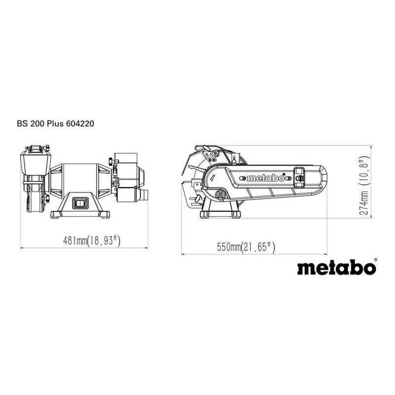 Metabo BS 200 Plus Combo Bench Grinder 600W 240V