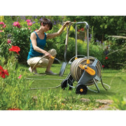 Hozelock 2436 60m Metal Pro Hose Cart & 30m of 12.5mm Hose