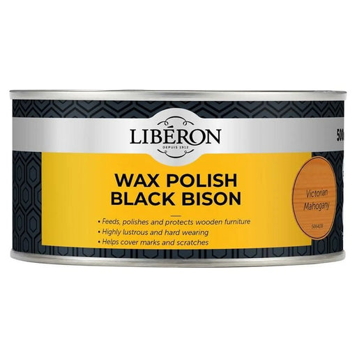 Liberon Black Bison Wax Paste Victorian Mahogany 500ml