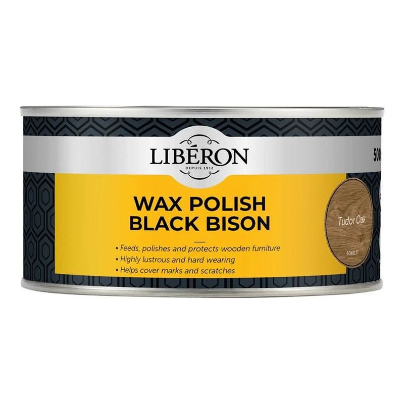 Liberon Black Bison Wax Paste Tudor Oak 500ml