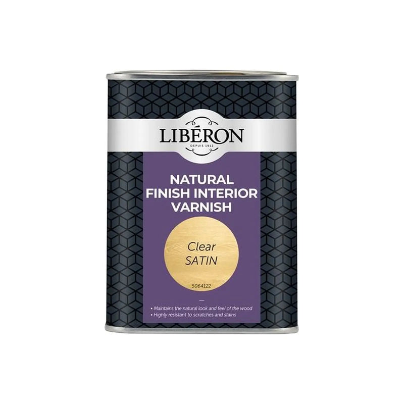 Liberon Natural Finish Interior Varnish Clear Satin 1 litre