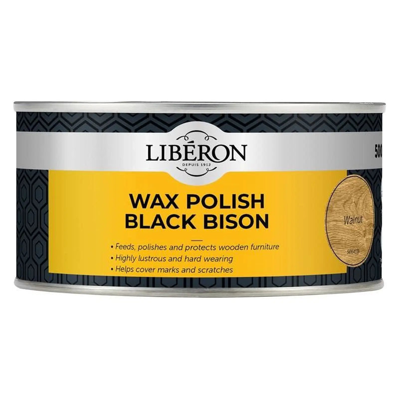 Liberon Black Bison Wax Paste Walnut 500ml