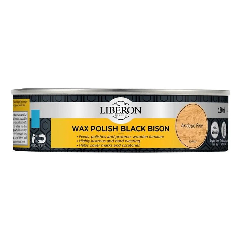 Liberon Black Bison Wax Paste Antique Pine 150ml