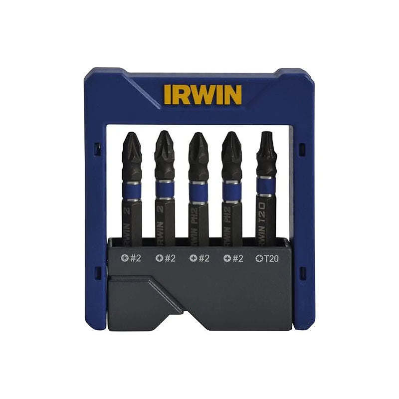 Irwin® Phillips/Pozi/TORX Impact Screwdriver Pocket Bit Set, 5 Piece