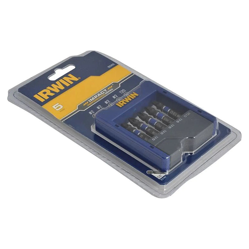 Irwin® Phillips/Pozi/TORX Impact Screwdriver Pocket Bit Set, 5 Piece