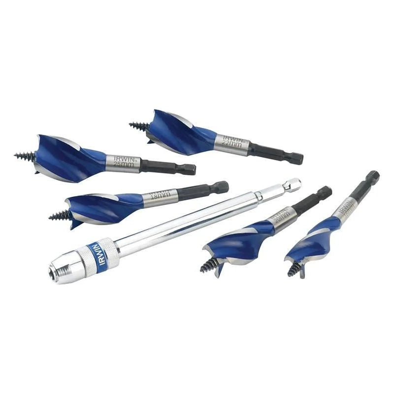 Irwin® Blue Groove 6X Stubby Wood Bit Set, 5 Piece