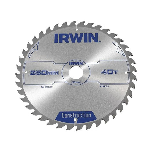 Irwin® General Purpose Table & Mitre Saw Blade 250 x 30mm x 40T ATB