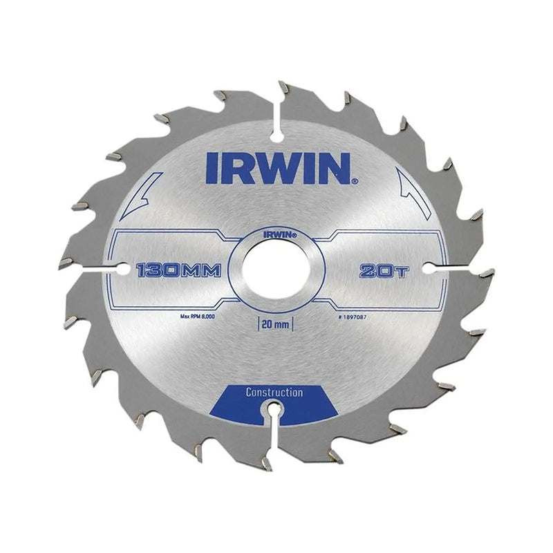 Irwin® Construction Circular Saw Blade 130 x 20mm x 20T ATB