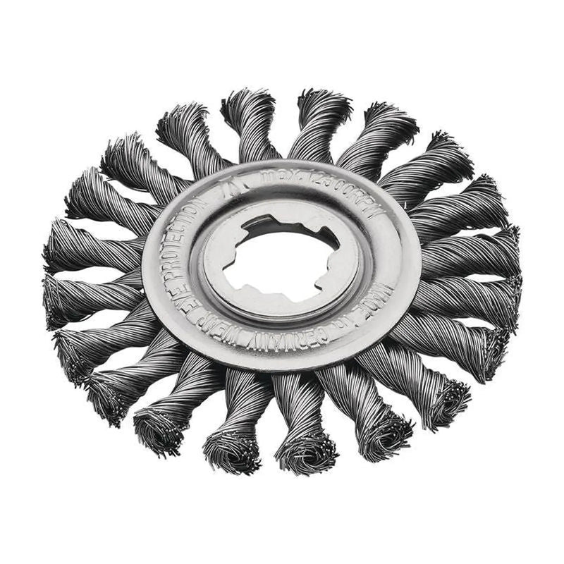 Lessmann X-Lock Steel Knot Wheel Brush 125mm Non Spark