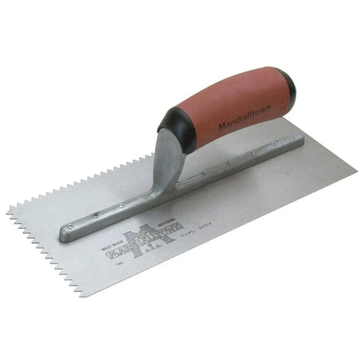 Marshalltown M701SD V 3/16in Notched Trowel DuraSoft® Handle 11 x 4.1/2in