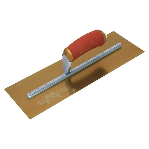 Marshalltown MPB145GSD Pre-Worn PermaShape® Finishing Gold S/S Trowel DuraSoft® 14 x 5in