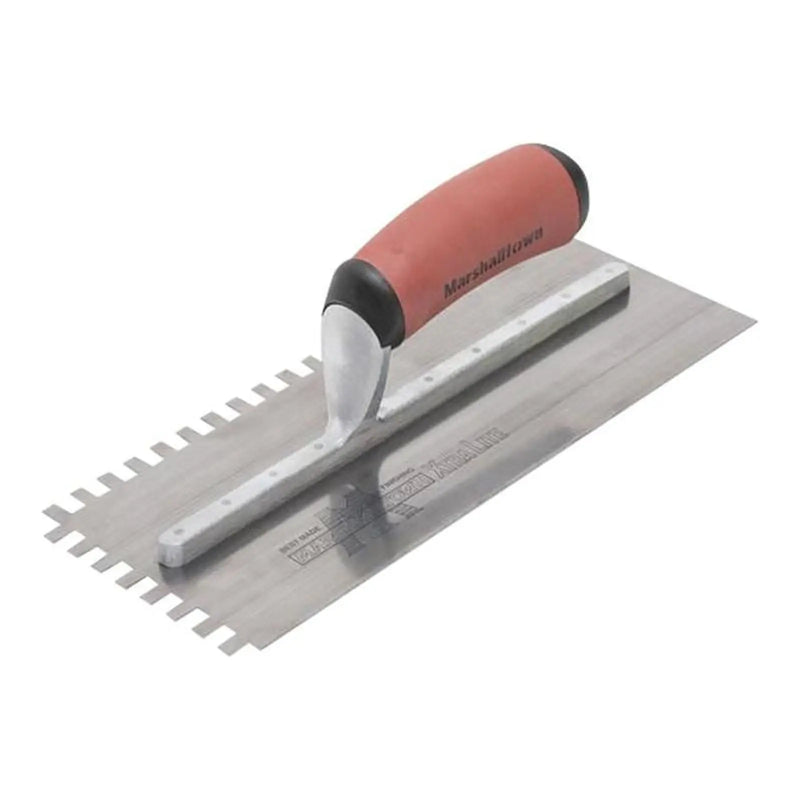 Marshalltown 10mm Stainless Steel Square Notched Trowel DuraSoft® Handle