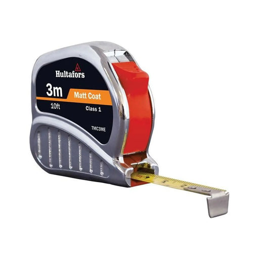 Hultafors TM3ME Chrome Tri-Matic Pocket Tape 3m/10ft (Width 13mm)