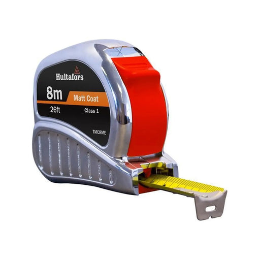 Hultafors TM8ME Chrome Tri-Matic Pocket Tape 8m/26ft (Width 25mm)