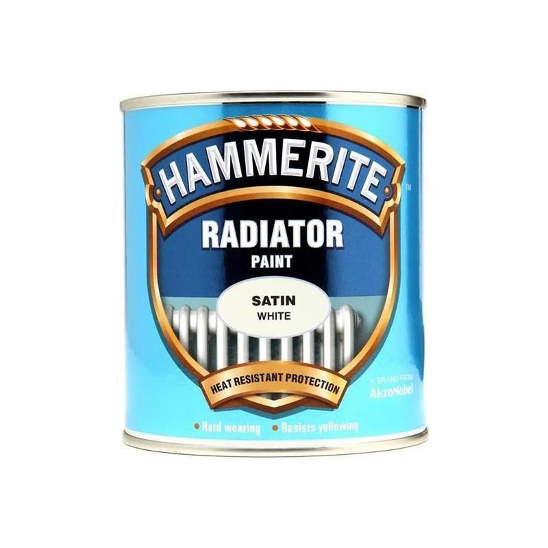 Hammerite Radiator Paint Satin White 500ml