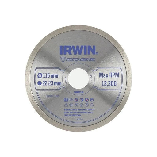 Irwin® Continuous Rim Diamond Blade 115 x 22.23mm