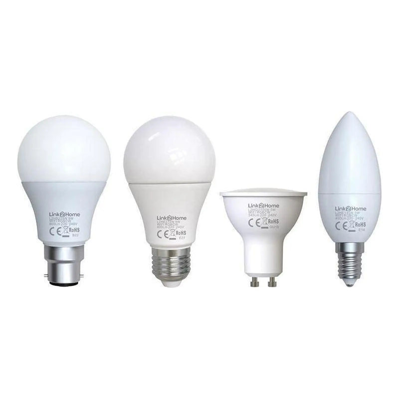 Link2Home Wi-Fi LED BC (B22) Opal GLS Dimmable Bulb, White + RGB 800 lm 9W