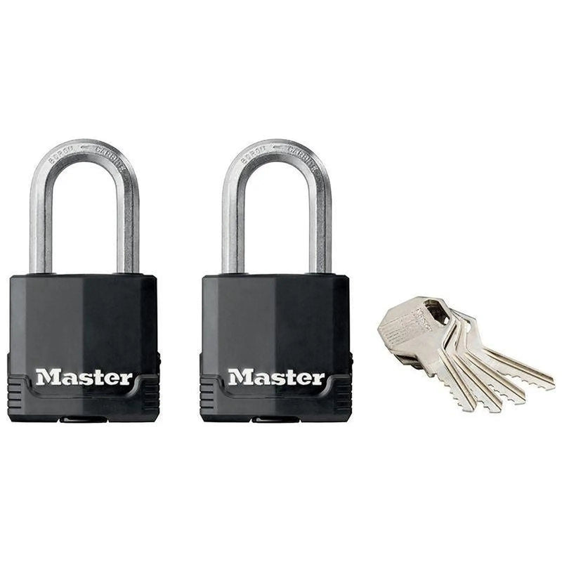 Master Lock Excell™ Weather Tough 45mm Padlock 4-Pin - Keyed Alike x 2