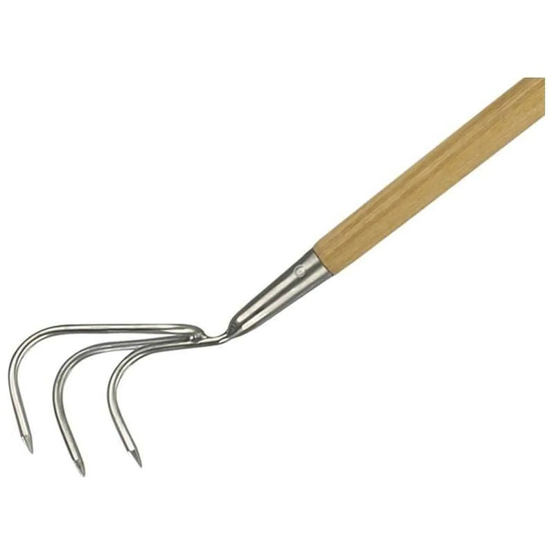 Kent & Stowe Stainless Steel Long Handled 3-Prong Cultivator, FSC®
