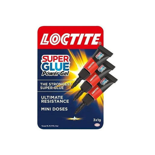 Loctite Super Glue Power Gel Mini Tube Trio 3 x 1g