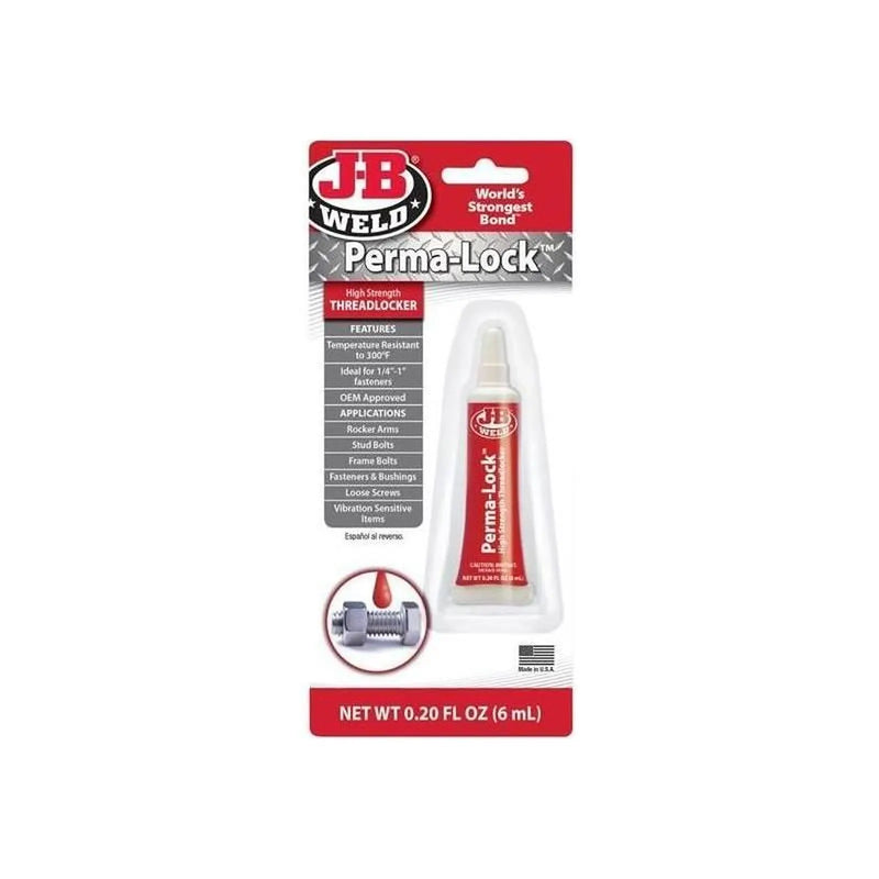 J-B Weld Perma-lock Red High High Strength Threadlocker 6ml